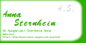 anna sternheim business card